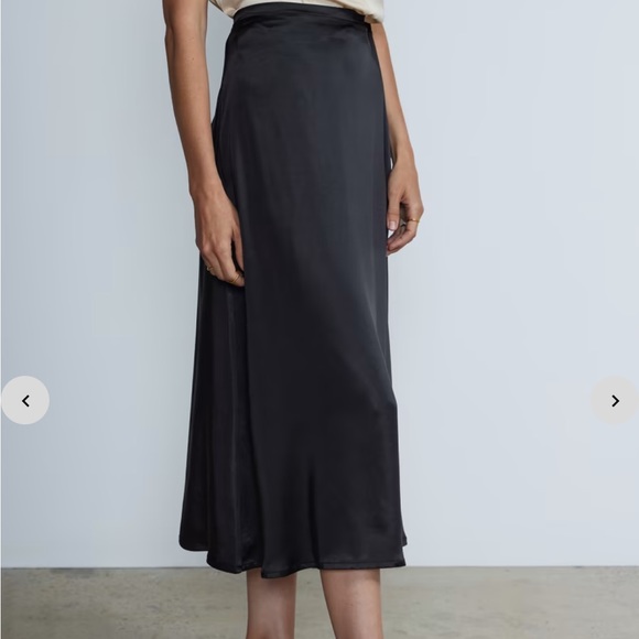 NWT Satin Slip Skirt XL Black - Picture 4 of 4